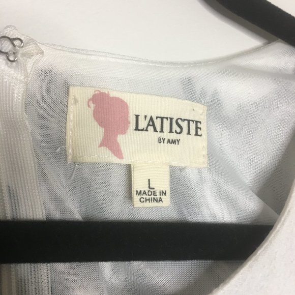 L'Atiste Black and White Dress - Large - Picture 6 of 7